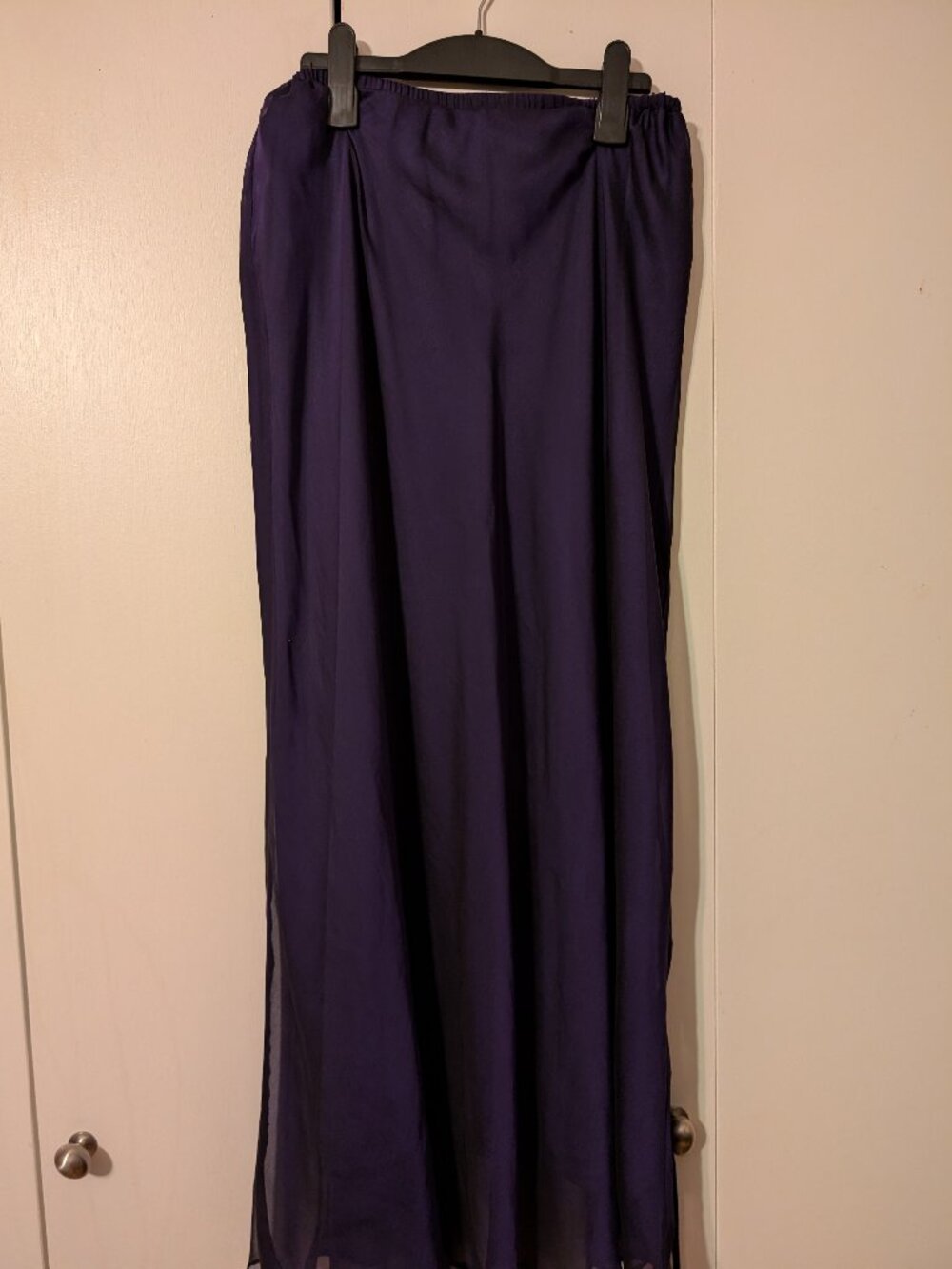 Purple Positive Attitude skirt with elastic waistband